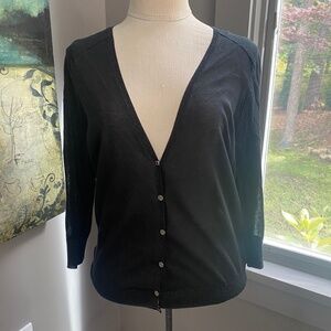 Tori Burch Black glittery cardigan